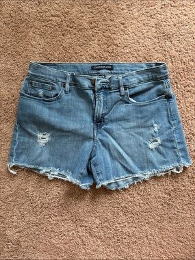 Calvin Klein Jeans light blue distressed cut-off denim shorts